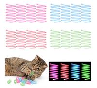 Xthrotsenk 16 Pcs Cat Spring Toy, Cat Springs Glow in The Dark Colorful Springs Self-Play Cats Toys for Indoor Cats Cat-Spring Large Wide Colorful Spring for Swatting Chase and Exercise