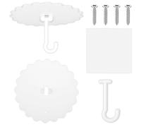 Xthrotsenk 2 Pcs White Ceiling Hook Adhesive Mosquito Hooks Bed Canopy Ceiling Mount Tool for Hanging Mosquito Net Easy Install