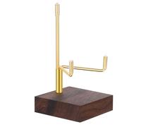 Xthrotsenk Walnut Wood Display Stand with Adjustable Metal Arms Small Display Easel Holder Crystal Displays Stand for Displaying Geodes Seashell Fossil Coral Crystal Rock (2"x2"x3.2")