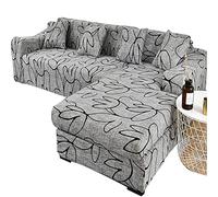 XTHY Corner Sectional Couch Sofa/Covers L Shape Blue/Beige/Grey Right/Left Sofa Protector Set Soft Super Stretch L-Type Polyester Fabric Sofa Slipcovers Chaise U Shaped For Living Room Cats