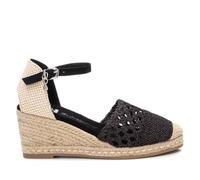 XTI 142333 Espadrilles Wedge SandalsWoman, Black/White, 8.5 UK