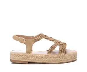 XTI 142840, Women's Flat Sandals, Beige, 38 EU, beige, 6 UK