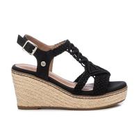 XTI Women's 140872 Wedge Sandal, Black/White, 3.5 UK