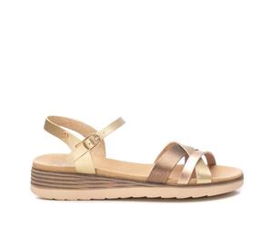 XTI Women's 14285204 Flat Sandal, Gold, 4 UK