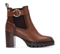 XTI Women's Ankle Boots With High Heel Brown Vegan Eco Leather