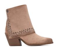 XTI Women's Winter Ankle Boots Beige With Studs