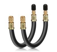 XTIFNDI 2Pcs Flexible Rubber Tire Valve Extension Hose, Universal Stem Extender for Car Motorcycle Bicycle RV