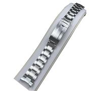 XTINKOPW 1pc 20mm Watch Strap Solid 316L Stainless Steel Men's Watches Watchband Safety Folding Buckle Parts for Submariner Deepsea NH35 Case(6mm)
