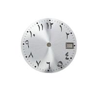 XTINKOPW 1pc 28.5mm Arabic Sunburst Watch Dial Suitable NH35/NH36/4R/7S Movement Vintage Silver Markers Date Window Watch Accessories Part(A2)
