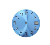 XTINKOPW 1pc 28.5mm Arabic Sunburst Watch Dial Suitable NH35/NH36/4R/7S Movement Vintage Silver Markers Date Window Watch Accessories Part(A5)