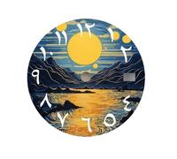 XTINKOPW 1pc 28.5mm Dial NH35 Dial Lake Sunset Series Arabic Numeral Dial Suitable for NH35/36 Movemen(NO.2,No Window)