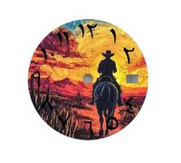 XTINKOPW 1pc 28.5mm Dial NH35 Dial Sunset Cowboy Arabic Numeral Dial NH36 Dial Suitable for NH35/36 Movemen(NO.2,Single Calendar)