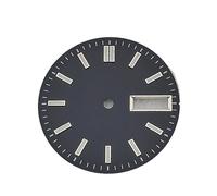 XTINKOPW 1pc 28.5mm Dial, White, Blue, Black Three Colors Green Luminous NH36 Dial, Suitable for NH35/NH36 Movement Men's Watch Accessories(BlackNO.16)