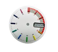 XTINKOPW 1pc 28.5MM Double Calendar Watch Dial Rainbow Colour DIY Watch Faces for NH35 NH36 Movement Accessories NH35 Dial(10mm)