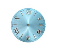 XTINKOPW 1pc 28.5MM NH35 Black Roman Numerals Watch Dial for NH35/NH36/4R Movement Sunray Date Windows Man Watch Case Part(A12)