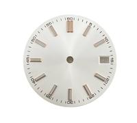 XTINKOPW 1pc 28.5mm NH35 Watch Dial for Black Sunburst Grain NH35A Movement Green Luminous Mod Dial Date Windows Watch Cadran Face(A7)