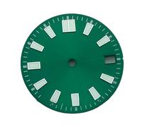 XTINKOPW 1pc 28.5mm NH35 Watch Dial Surface Green Luminous Silver Markers Modified Fit NH35 Mechanical Vintage Man Watch Dial Accessory Parts(A4)