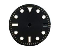 XTINKOPW 1pc 28.5mm Sunburst Colorful Watch Dial Suitable NH35/NH36 Movement Vintage Silver Markers Date Window Watch Face Accessories Parts(A18)
