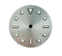 XTINKOPW 1pc 28.5mm Sunburst Colorful Watch Dial Suitable NH35/NH36 Movement Vintage Silver Markers Date Window Watch Face Accessories Parts(A6)