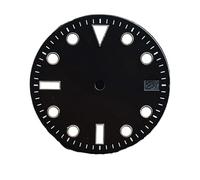 XTINKOPW 1pc 28.5mm Sunburst Colorful Watch Dial Suitable NH35/NH36 Movement Vintage Silver Markers Date Window Watch Face Accessories Parts(A11)
