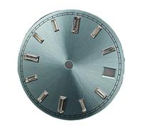 XTINKOPW 1pc 28.5mm Watch Dial Stone Diamond Nail Sunburst Watch Faces No Luminous Accessory Suitable for NH35 / NH36 Movement(L-Blue Silver Nail)