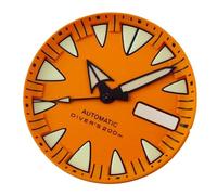 XTINKOPW 1pc 29mm Fit NH36 NH36A Automatic Movement Red/Blue/Yellow/Orange Watch Dial Monster Sterile Green Luminous Diving Watch Accessories(Orange dial Hand)