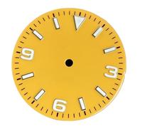 XTINKOPW 1pc 29mm Super Luminous Light Blue Watch Dial Face Parts for NH35 NH36 NH38 ETA2824 2836 Miyota 8215 Movement Replace Parts(Yellow Sterile,NH35A NH36A)