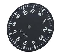 XTINKOPW 1pc 29mm Watch Dial 12 Hours Index Black Green Blue White Dial Fit NH35 NH36 ETA2824 2836 PT5000 DG Movement(Black 1)