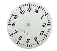 XTINKOPW 1pc 29mm Watch Dial 12 Hours Index Black Green Blue White Dial Fit NH35 NH36 ETA2824 2836 PT5000 DG Movement(White 1)
