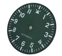 XTINKOPW 1pc 29mm Watch Dial 12 Hours Index Black Green Blue White Dial Fit NH35 NH36 ETA2824 2836 PT5000 DG Movement(Green 1)