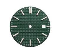 XTINKOPW 1pc 31.8mm NH35 Dial for NH35A Watch 3crown Dial Face Watch Dial Accessories Green Luminous(A2)
