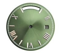 XTINKOPW 1pc 31mm Dial Miyota8285 Dial Suitable for Dual Calendars Miyota Movement Roman Stripe Stud Dial Blue-Green Luminous Dots(3)