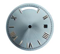 XTINKOPW 1pc 31mm Dial Miyota8285 Dial Suitable for Dual Calendars Miyota Movement Roman Stripe Stud Dial Blue-Green Luminous Dots(4)