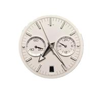 XTINKOPW 1pc 32.5mm Black Blue White VK64 Watch Dial Wit Green Luminous Fit for Quartz Chronograph Movement 6 O 'Clock Date Window(NO.2 White)