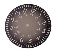 XTINKOPW 1pc 33.5mm Black Red Green Brown Blue Gradien Sterile Sandwich Dial Fit NH35 NH36 ETA2824 PT5000 Automatic Movement White Edge Hands(Only Grey dial,NH35A NH36A)