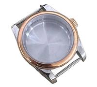 XTINKOPW 1pc 36mm/ 39mm Watch Case Oyster Rose Gold/Gold Stainless/Transparent Steel Case Watch Accessories for NH35/ NH36/ 4R Movement(Pack 1,Case Size 39mm)