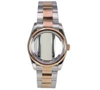 XTINKOPW 1pc 36mm 40mm Case Ms. NH35 Watch Parts Silver Rose Gold Bracelet for NH35 NH36 NH34 NH38 Miyota 8215 Movement Oyster(Glass Cover 1,40mm NH34 35 36)