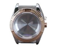 XTINKOPW 1pc 36mm 40mm Fluted Luxury Watch Case for Day Date Nh35 Nh36 Nh38/34 4R36 8215 Movement 28.5mm Dial(Solid Cover 2,36mm NH35 NH36)