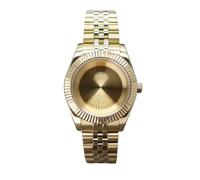 XTINKOPW 1pc 36mm 40mm Gold Fluted Case Watch Bracelet for Day Date NH35 NH36 NH38 4R36 Miyota 8215 Movement 28.5mm Dial(Solid Cover 2,40mm Miyota 8215)