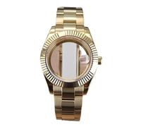XTINKOPW 1pc 36mm 40mm Gold Fluted Case Watch Watchband Parts for Day Date NH35 NH36 4R36 Miyota8215 Movement 28.5mmDial(Glass Cover 1,36mm Miyota 8215)