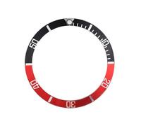 XTINKOPW 1pc 37.5mm Watch Face Aluminum Loop Bezel Insert Ring Mens Replacement Part Accessories Repair Tool(Black Red)