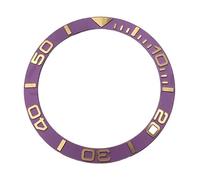 XTINKOPW 1pc 38mm Black Purple Blue Watch Bezel(60 GOLD PURPLE)