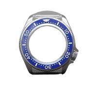 XTINKOPW 1pc 38mm Case Men Watch Parts Glass for Mod Skx Nh35 Nh34/38 4R36 Movement 28.5mm-29mm Dial Blue Ceramic Bezel(Glass Cover 1)