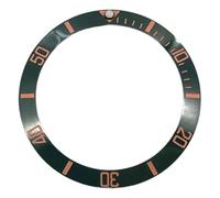 XTINKOPW 1pc 38mm Ceramic Bezel Stainless Steel Fit 40mm Automatic Mechanical Case Watch Parts Black Blue Green Rose Gold Gray Yellow Pink(05)