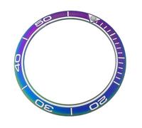 XTINKOPW 1pc 38mm Men Watch Alloy Blue/Red/Purple Bezel Ring Insert Watch Parts Sloping Bezel Fit 40mm Case(Moldel3)