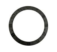 XTINKOPW 1pc 38mm Watch Bezel Insert for SKX007 SKX009 SRPD SUB Watch Case Sloped Stainless Steel NH35 Case Diving Bezel Ring Silver Color(Black)
