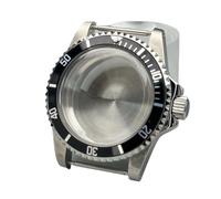 XTINKOPW 1pc 39.5mm Vintage Watch Case Unidirectional Rotation Dome Glass for NH35 NH36/34/38 Movement Accessories Retro Sub(White)