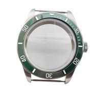 XTINKOPW 1pc 39mm Silver Watch Case with Bezel Domed Glass Solid Stainless Steel for NH35 NH36 Watches Movement Parts(Case 12)