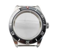 XTINKOPW 1pc 39mm Silver Watch Case with Bezel Domed Glass Solid Stainless Steel for NH35 NH36 Watches Movement Parts(Case 8)
