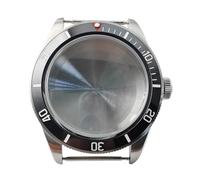 XTINKOPW 1pc 39mm Silver Watch Case with Bezel Domed Glass Solid Stainless Steel for NH35 NH36 Watches Movement Parts(1)